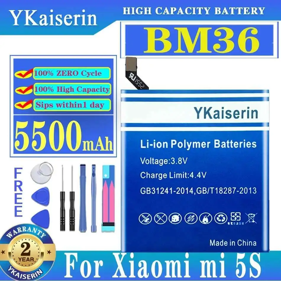 High-Efficiency Long Lasting BM36 For Xiaomi MI 5S Mi5s 5500Mah Mobile Phone Battery
High-Efficiency Long Lasting BM36 For Xiaomi MI 5S Mi5s 5500Mah Mobile Phone Battery