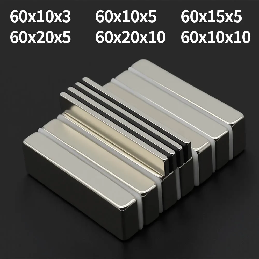 60x10x3mm 60x20x10 Block Super Strong Magnet Powerful Neodymium Magnets N35 NdfeB Permanent Magnetic imanes Refrigerator Magnet
60x10x3mm 60x20x10 Block Super Strong Magnet Powerful Neodymium Magnets N35 NdfeB Permanent Magnetic imanes Refrigerator Magnet