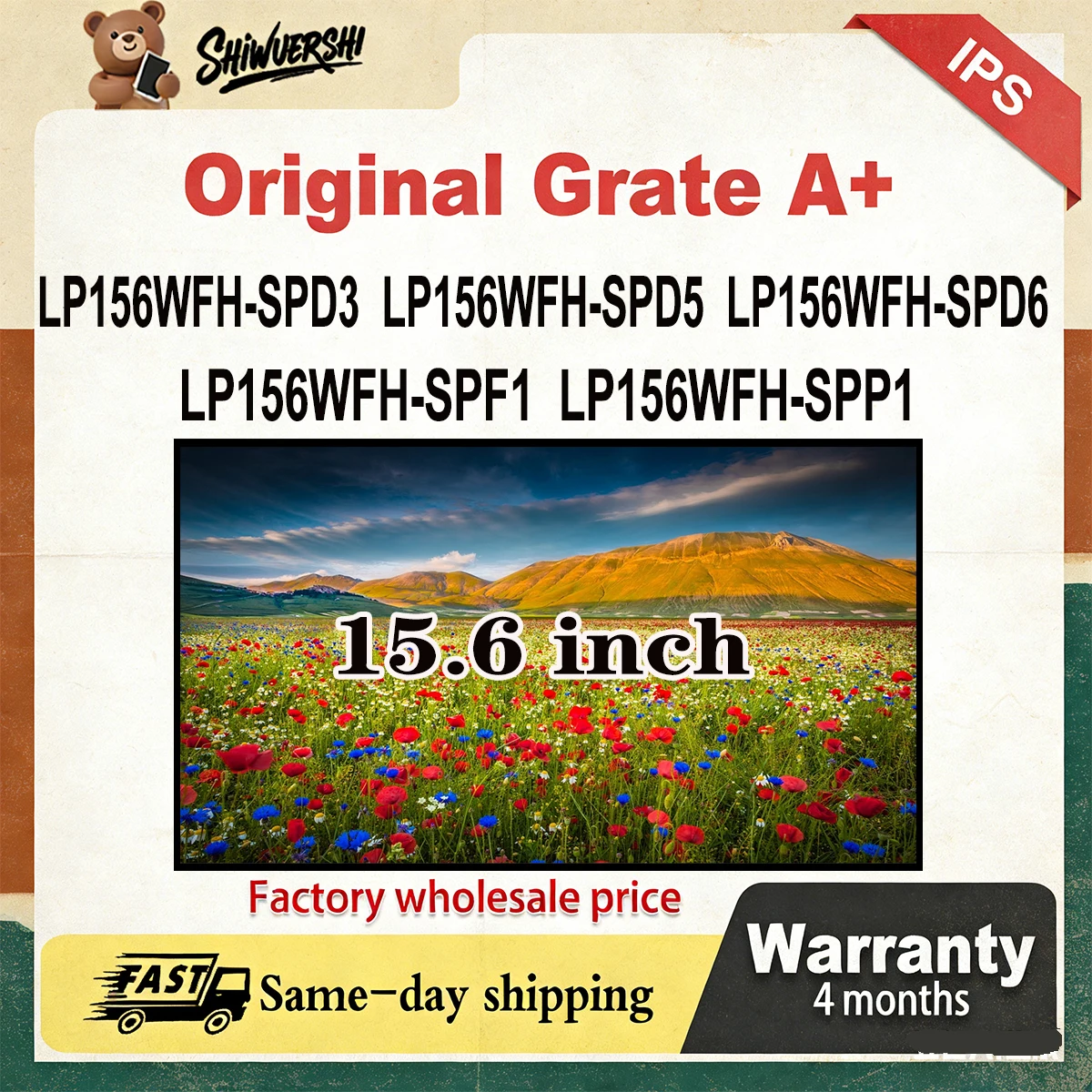 Original New A+ 15.6 inch Slim Laptop Lcd Screen Panel LP156WFH SPD3 LP156WFH SPD5 LP156WFH SPD6 LP156WFH SPF1 LP156WFH SPP1
Original New A+ 15.6 inch Slim Laptop Lcd Screen Panel LP156WFH SPD3 LP156WFH SPD5 LP156WFH SPD6 LP156WFH SPF1 LP156WFH SPP1