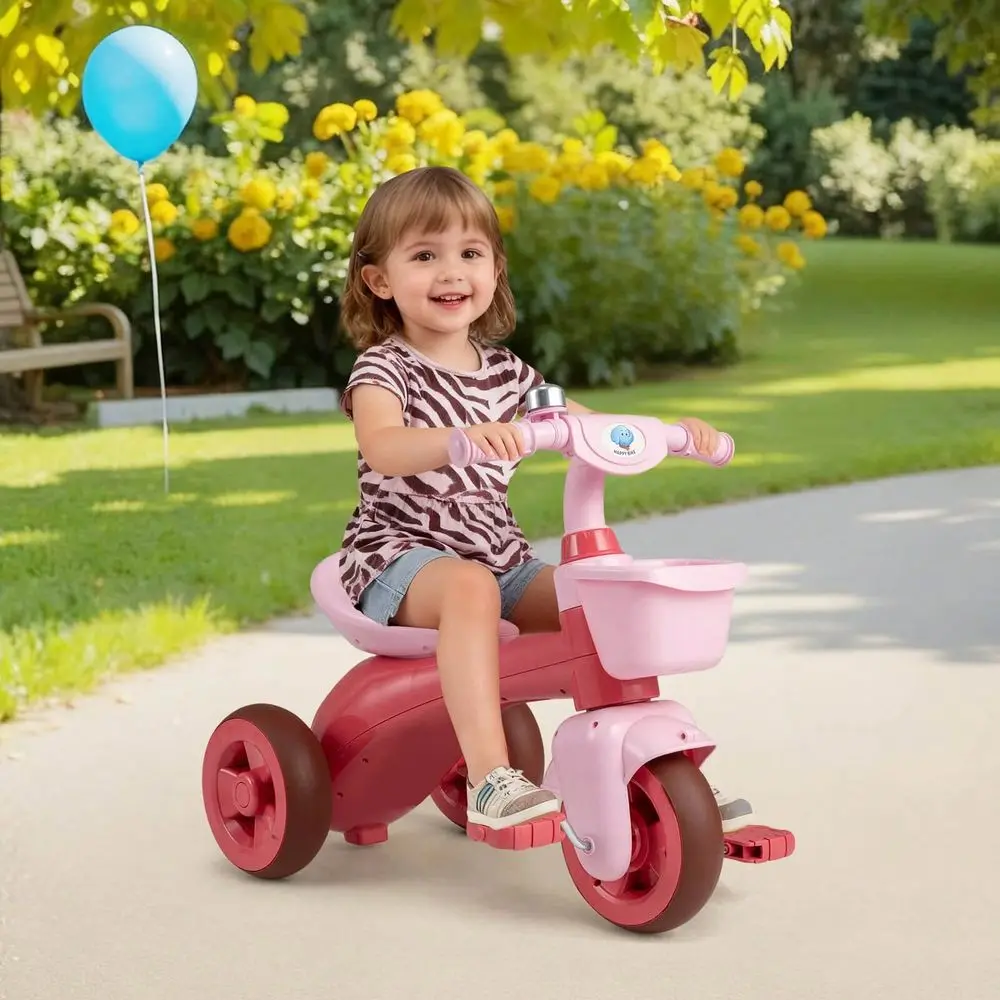 Trike With Limited Steering, Ergonomic Seat, Front Rear Storage Baskets Green Pink
Trike With Limited Steering, Ergonomic Seat, Front Rear Storage Baskets Green Pink