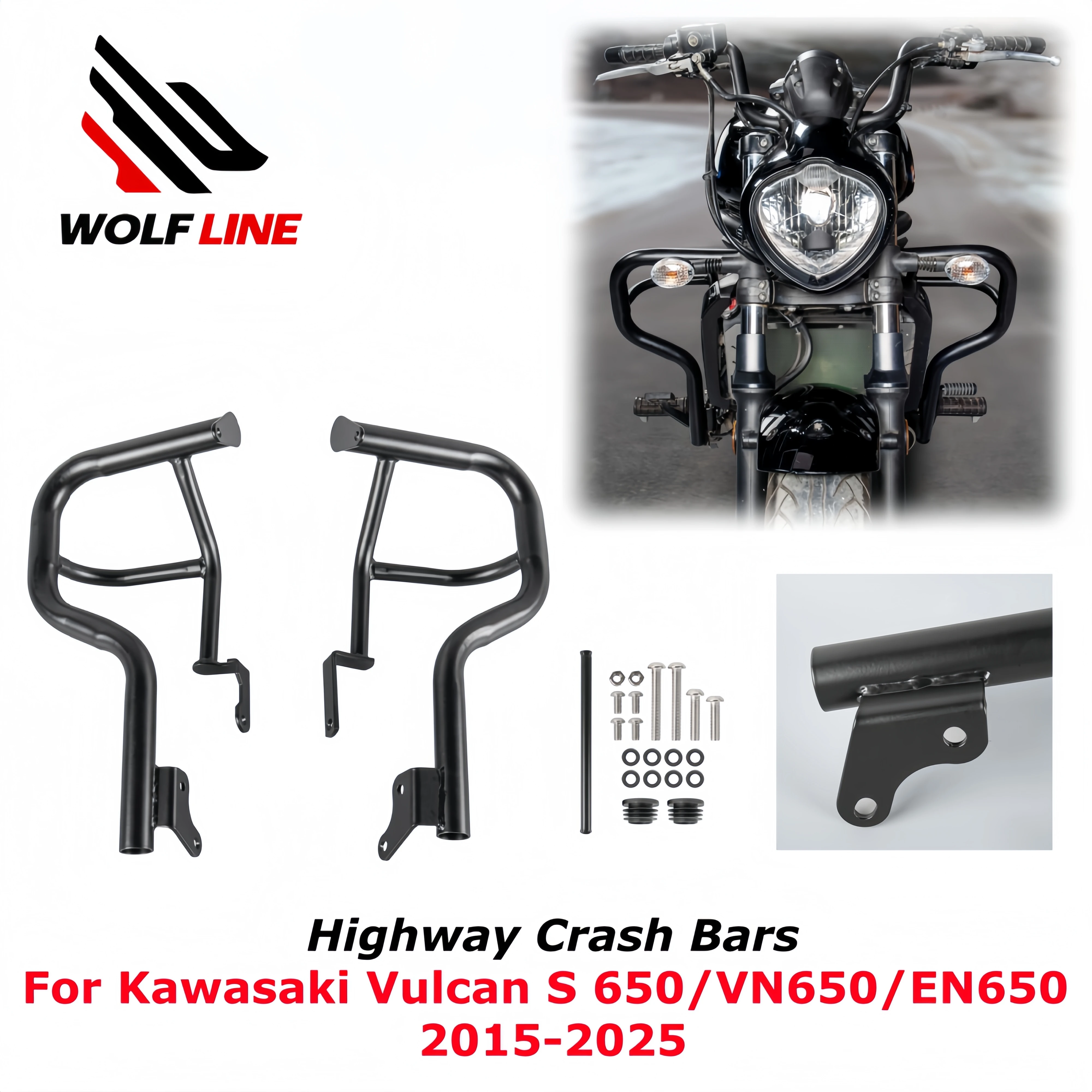 Защитные дуги WOLFLINE для Kawasaki Vulcan S 650 VN650 EN650 2015-2025, защита двигателя, бампер для EN650 VN650 Vulcan S 650
Защитные дуги WOLFLINE для Kawasaki Vulcan S 650 VN650 EN650 2015-2025, защита двигателя, бампер для EN650 VN650 Vulcan S 650