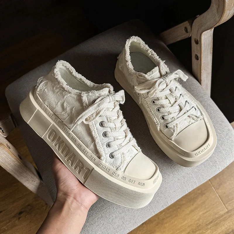 Men's and Women's Square Canvas Shoes, High-quality Couples Increase Anti-slip Breathable Lace-up Casual Shoes, Women's Shoes
Men's and Women's Square Canvas Shoes, High-quality Couples Increase Anti-slip Breathable Lace-up Casual Shoes, Women's Shoes