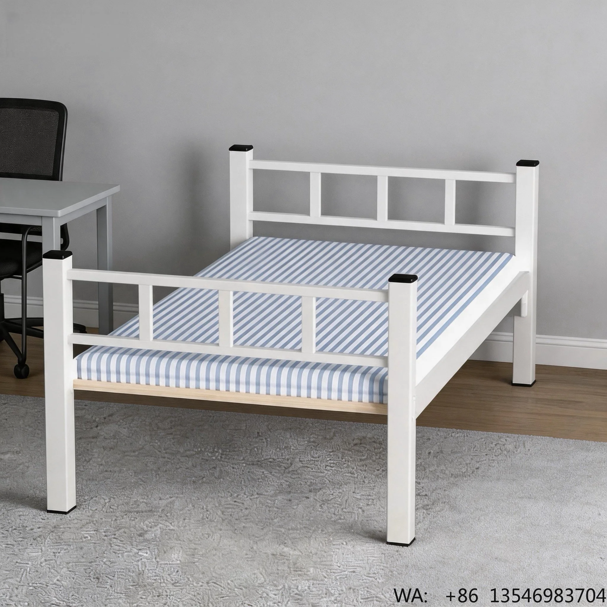 Compact White Steel Bed Frame for Childrens Room Modern Home Furniture
Compact White Steel Bed Frame for Childrens Room Modern Home Furniture