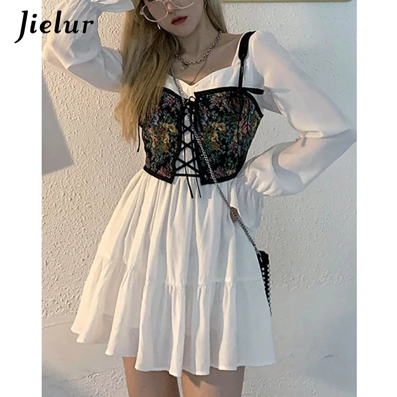 Jielur Long Sleeve 2 Piece Dress Set Women Korean Fashion Vintage Floral Vest + Elegant Y2K Mini Dress 2022 Spring Casual Dress
Jielur Long Sleeve 2 Piece Dress Set Women Korean Fashion Vintage Floral Vest + Elegant Y2K Mini Dress 2022 Spring Casual Dress