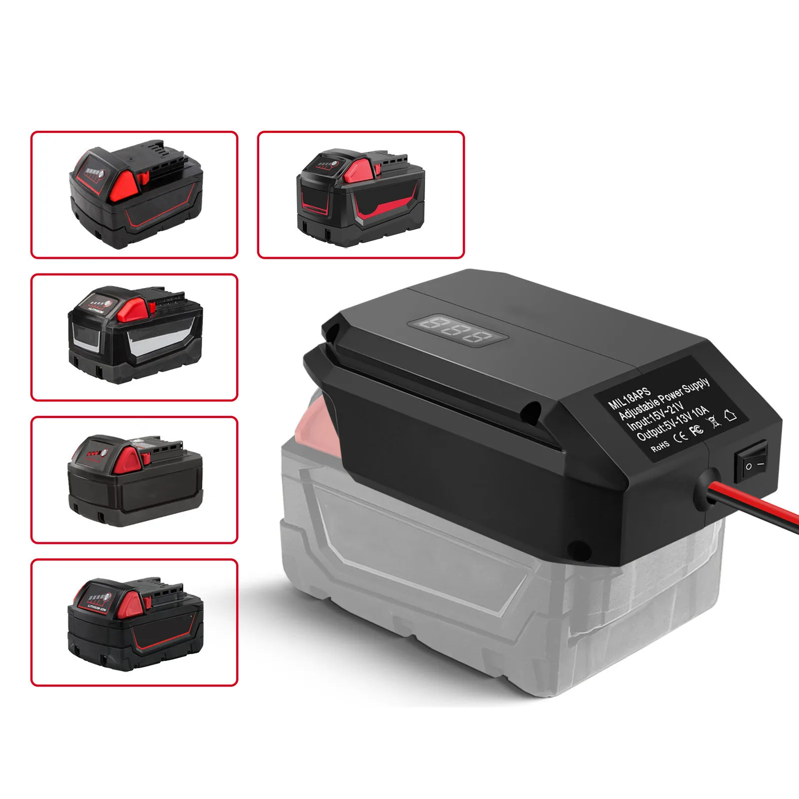 10A Battery Adapter Step Down Converter Battery Power Adapter Car Regulator For DCB200 For BL1815B Electric Power Accessories
10A Battery Adapter Step Down Converter Battery Power Adapter Car Regulator For DCB200 For BL1815B Electric Power Accessories