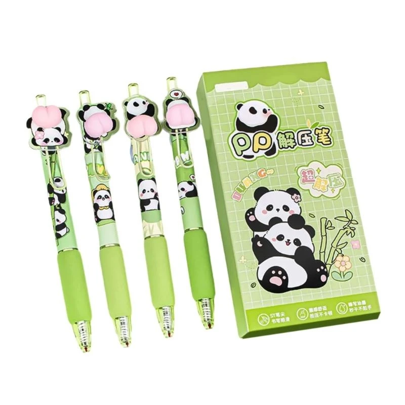 DXAB 4 PCS Выдвижная черная чернила ручка мультфильм Panda Gel Pen 0,5 мм нейтральная ручка капита
DXAB 4 PCS Выдвижная черная чернила ручка мультфильм Panda Gel Pen 0,5 мм нейтральная ручка капита
