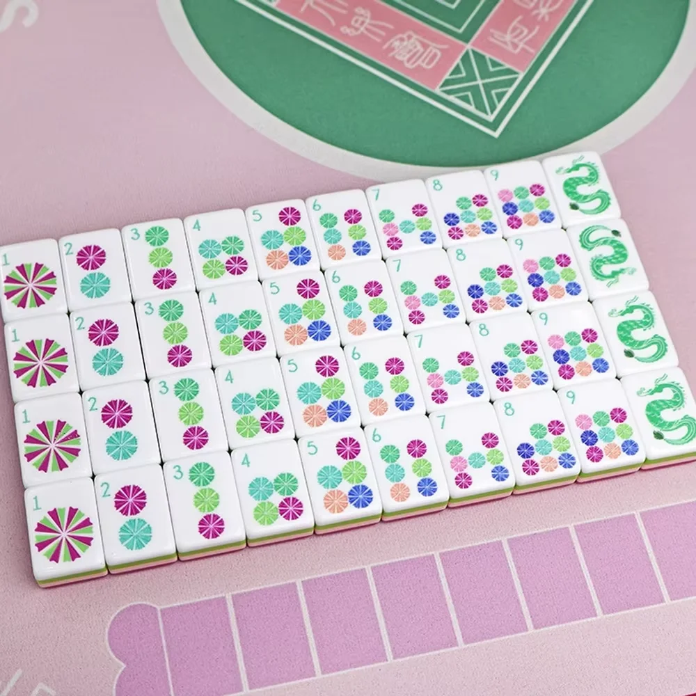 4 Layer Acrylic Mahjong Game American Mahjong Tile Set for Adults 160pcs Mahjong Tiles with Pink Back Portable Travel Set
4 Layer Acrylic Mahjong Game American Mahjong Tile Set for Adults 160pcs Mahjong Tiles with Pink Back Portable Travel Set