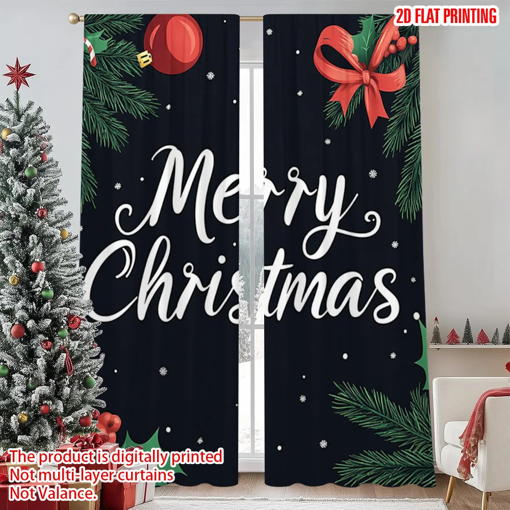 2pcs 2D flat printing Christmas Window Drapes Merry Christmas leaves 100% Polyester Without Electricity Festive Holiday Perfect
2pcs 2D flat printing Christmas Window Drapes Merry Christmas leaves 100% Polyester Without Electricity Festive Holiday Perfect