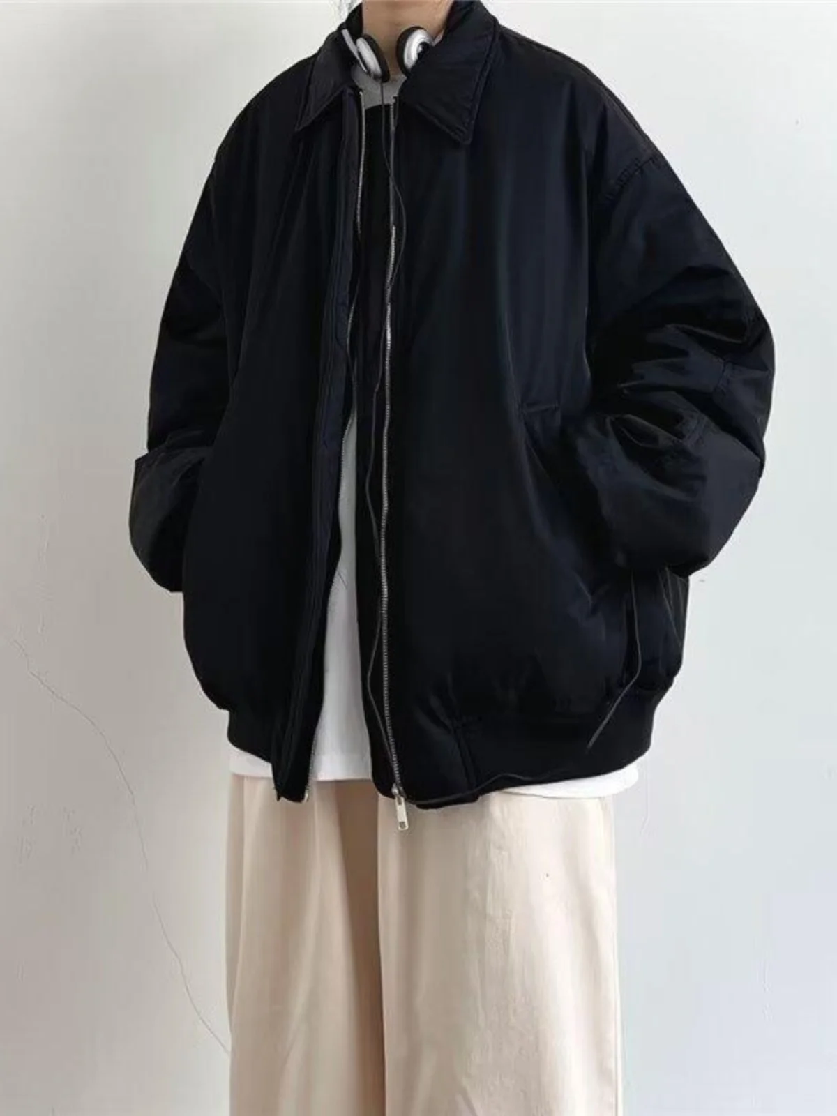 Warm Thiened Flight Jaet Baseball orm Loose Workwear Coat Cotton Youth Casual Long Sve Collar up Winter Outerwear
Warm Thiened Flight Jaet Baseball orm Loose Workwear Coat Cotton Youth Casual Long Sve Collar up Winter Outerwear