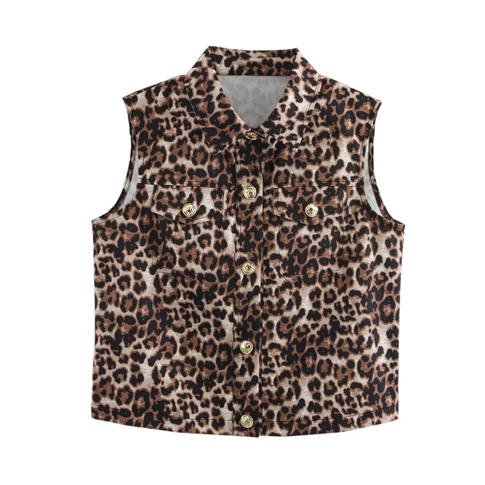 PB&ZA2025 Bold Trendy Edgy Fashion - forward Wild Stylish Eye - catching Leopard - print Sleeveless Button - front Denim Vest
PB&ZA2025 Bold Trendy Edgy Fashion - forward Wild Stylish Eye - catching Leopard - print Sleeveless Button - front Denim Vest