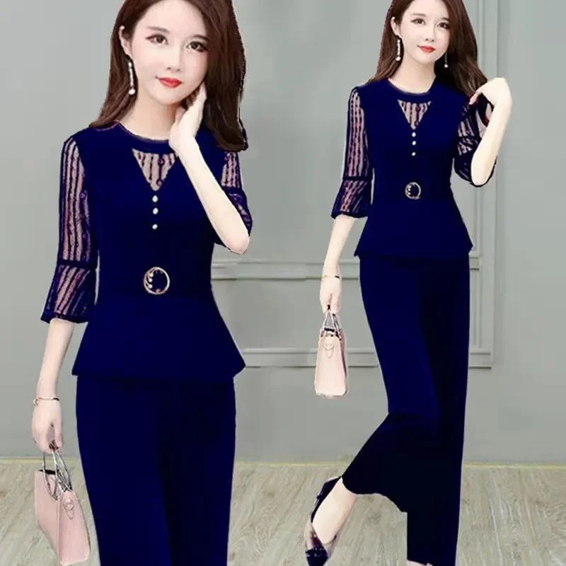 Two-piece Set 2025 New Spring Summer Shor-sleeved Suit Female Lace Net Korean Version of Thin Fashion Temperament Women's Wear X
Two-piece Set 2025 New Spring Summer Shor-sleeved Suit Female Lace Net Korean Version of Thin Fashion Temperament Women's Wear X