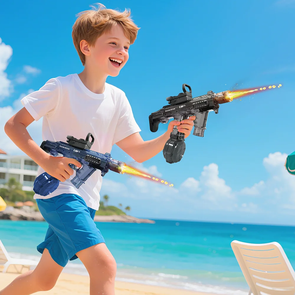 MK3 Simulation Shooting Flames Electric Water Gun Self Absorbent Water Automatic Continuous Water Guns Kids Summer Outdoor Toys
MK3 Simulation Shooting Flames Electric Water Gun Self Absorbent Water Automatic Continuous Water Guns Kids Summer Outdoor Toys