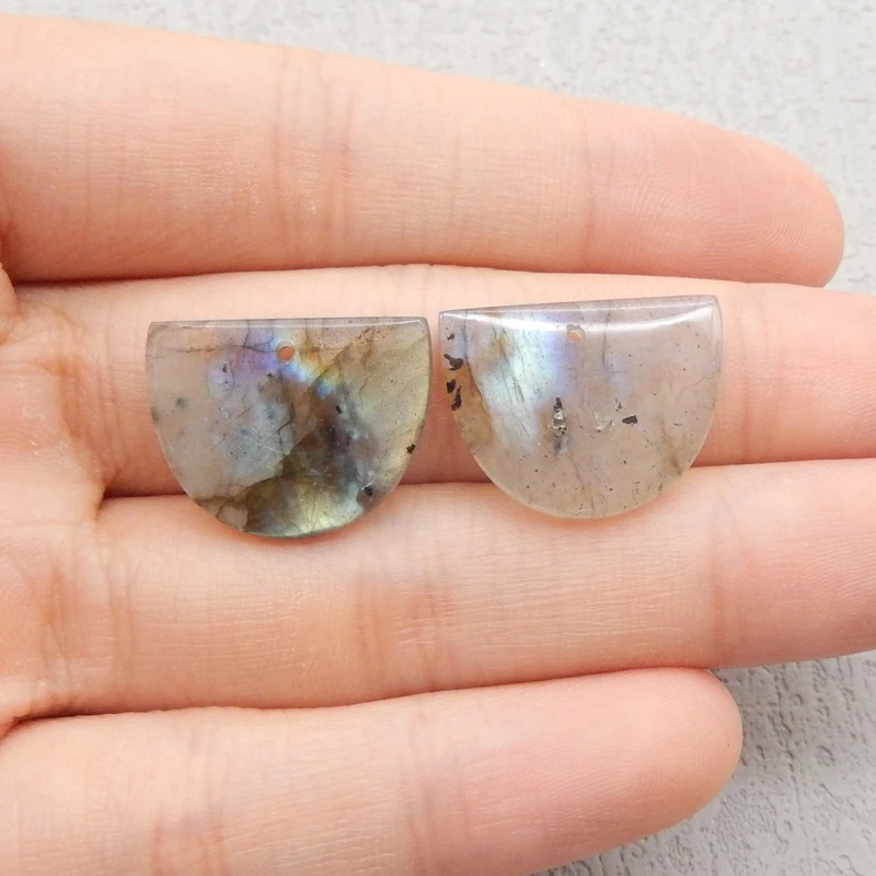 Natural Labradorite Semicircle Beads Earrings 19x15x3mm 3.5g Pair Women's Fashion DIY Semiprecious Stone Jewelry Accessories
Natural Labradorite Semicircle Beads Earrings 19x15x3mm 3.5g Pair Women's Fashion DIY Semiprecious Stone Jewelry Accessories
