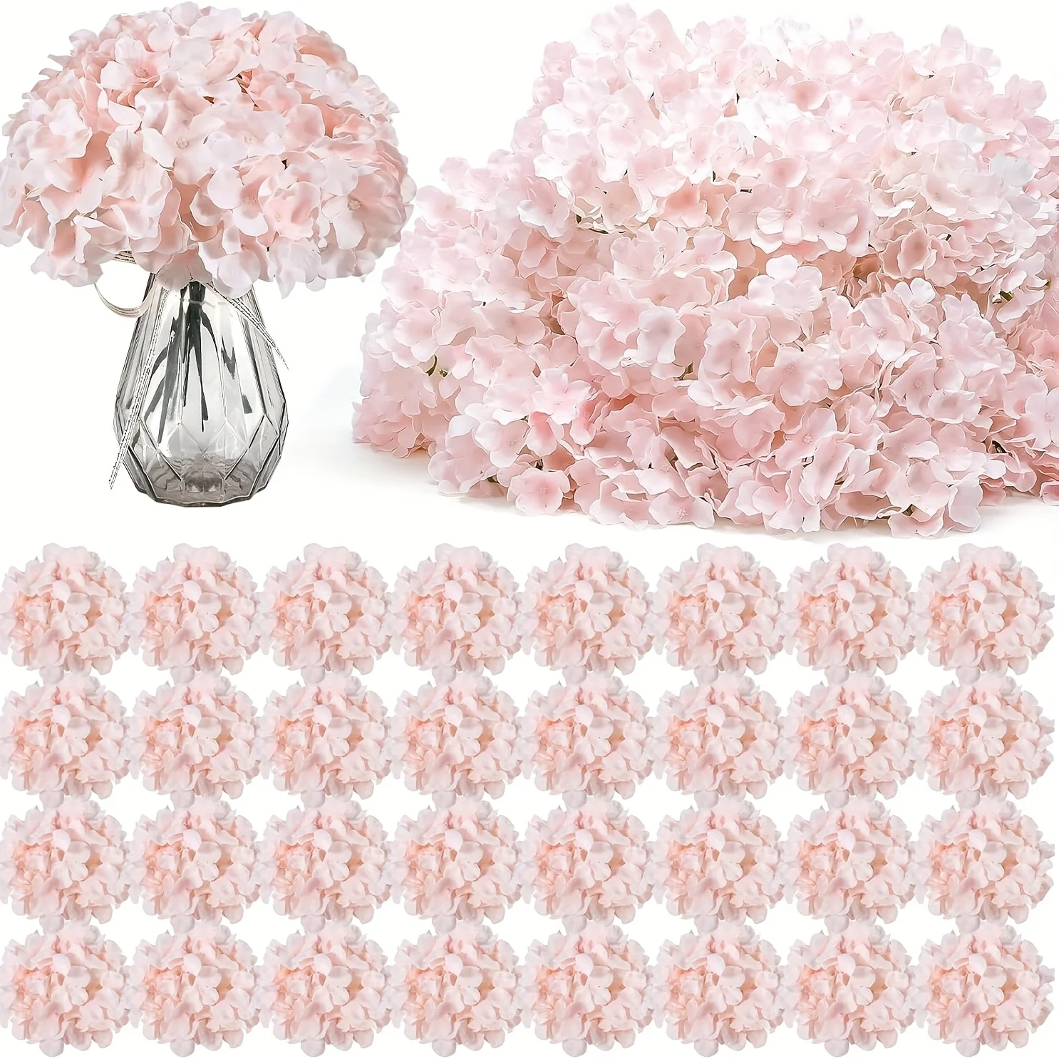 72pcs Artificial Hydrangea Heads Full with Stems for Wedding Home Party Shop Baby Shower Decor (
72pcs Artificial Hydrangea Heads Full with Stems for Wedding Home Party Shop Baby Shower Decor (