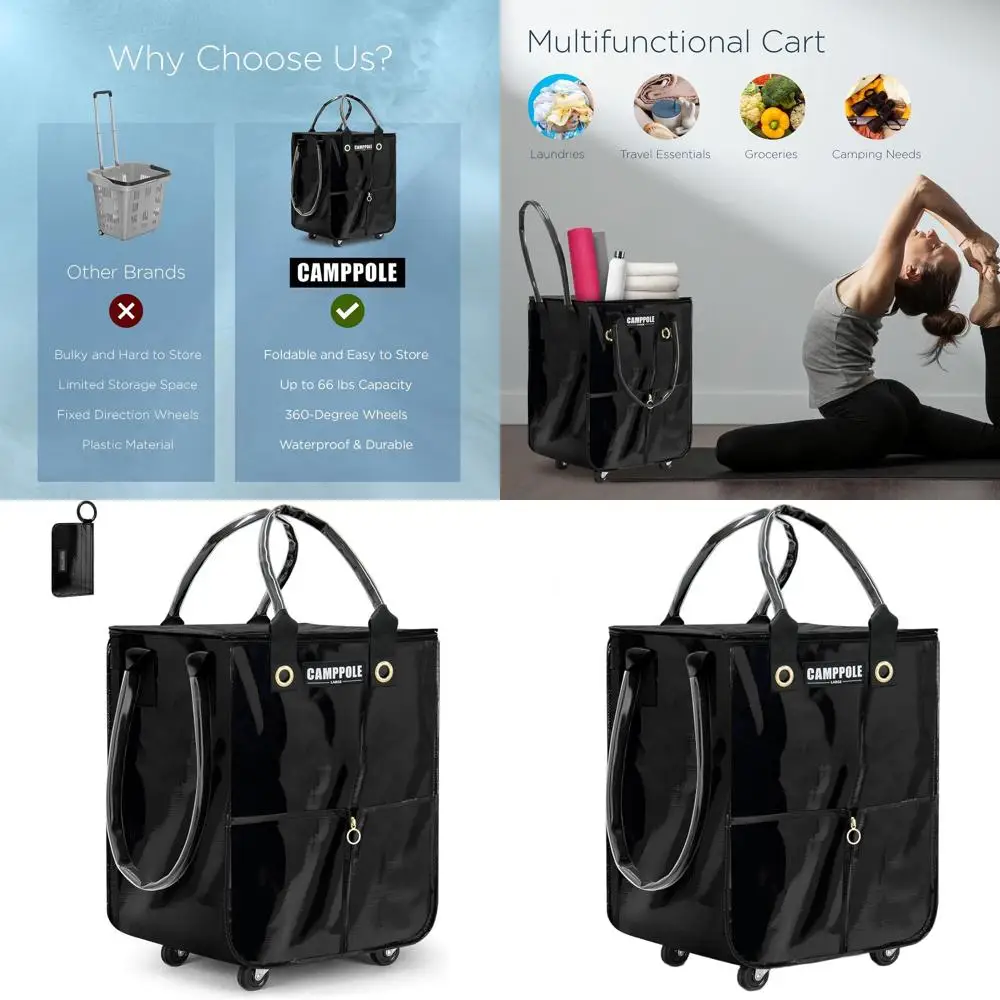 Портативная сумка-тележка для продуктов с держателем для карт, складная водонепроницаемая сумка для путешествий, кемпинга и переездов, выдерживает до 30 кг.
Портативная сумка-тележка для продуктов с держателем для карт, складная водонепроницаемая сумка для путешествий, кемпинга и переездов, выдерживает до 30 кг.