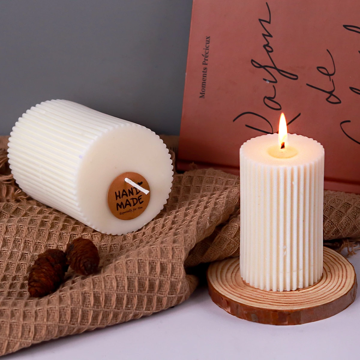 D2 Classical Striped Roman Cylindrical Silicone Candle Mold Columnar Striped DIY Candle Holder Making Design Shape Mold Handmade
D2 Classical Striped Roman Cylindrical Silicone Candle Mold Columnar Striped DIY Candle Holder Making Design Shape Mold Handmade