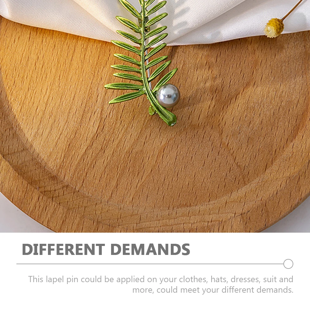 5 Pcs Three Dimensional Leaf Brooch Fashion Green Alloy Pearl Pin for Clothes Lapel Hats Dresses Suit Accessories Women Elegant 
5 Pcs Three Dimensional Leaf Brooch Fashion Green Alloy Pearl Pin for Clothes Lapel Hats Dresses Suit Accessories Women Elegant