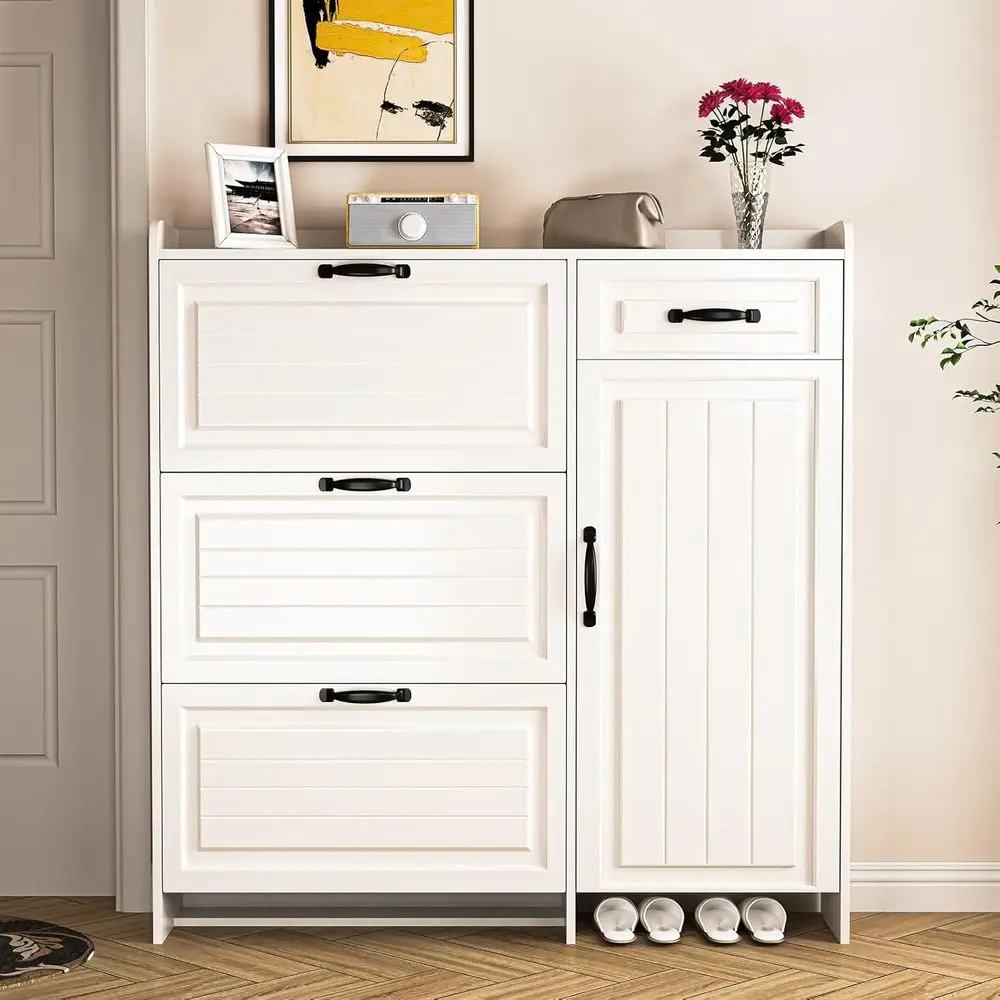 3-Tier Shoe Storage Cabinet with Side Organizer for Entryway and Hallway
3-Tier Shoe Storage Cabinet with Side Organizer for Entryway and Hallway