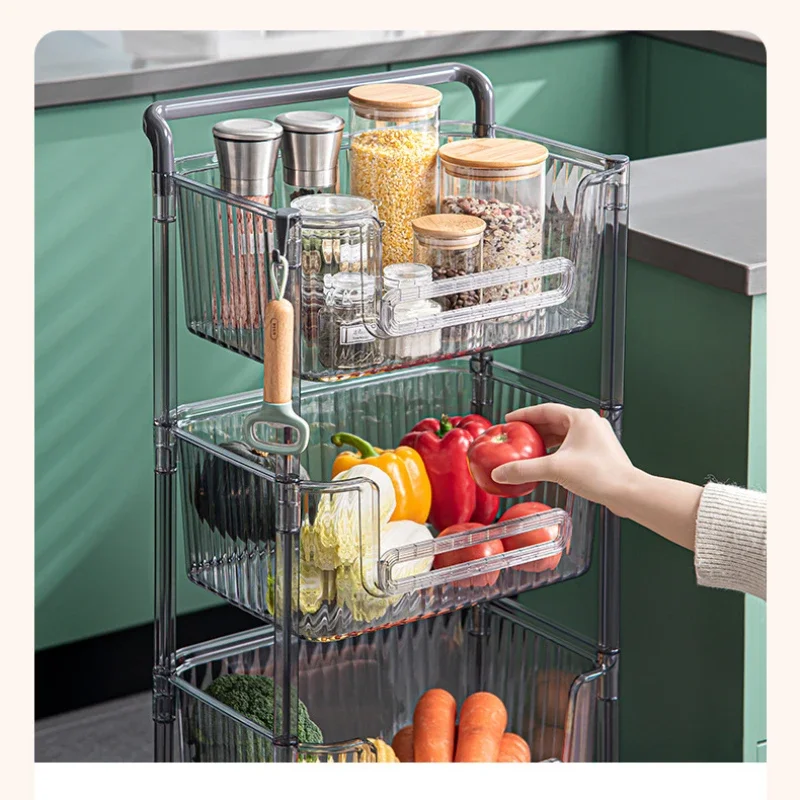 Household Goods Trolley Mobile Kitchen Fruit Basket Shelf Shelf Household Snack Floor Multi-layer Living Room Storage Bookshelf
Household Goods Trolley Mobile Kitchen Fruit Basket Shelf Shelf Household Snack Floor Multi-layer Living Room Storage Bookshelf