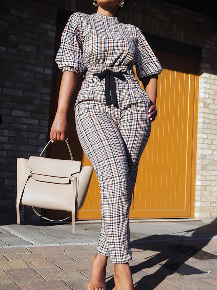 Three Quarter Sleeve Top Ankle-Length Pants Suit Women Elegant Chic Pants Two Piece Set Slim Fit Female Trousers Matching Suit
Three Quarter Sleeve Top Ankle-Length Pants Suit Women Elegant Chic Pants Two Piece Set Slim Fit Female Trousers Matching Suit