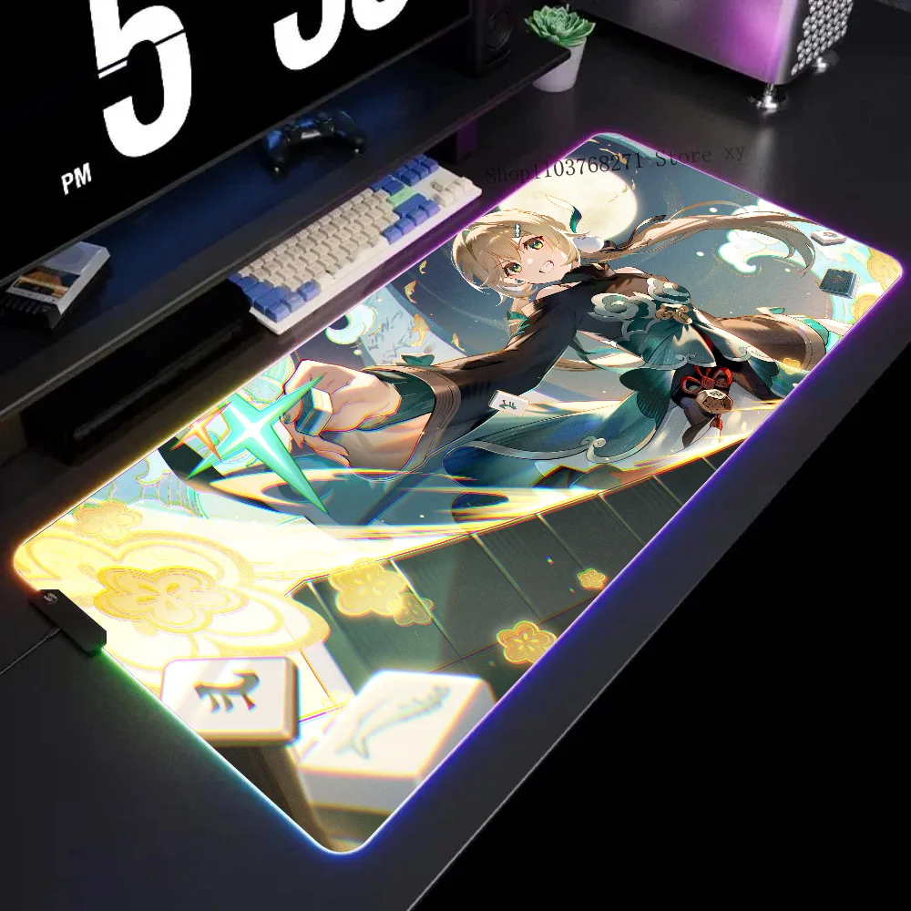 Qingque Honkai Star Rail Mousepad XXL RGB Gaming Mouse Pads HD Black Gamer Accessories Large LED
Qingque Honkai Star Rail Mousepad XXL RGB Gaming Mouse Pads HD Black Gamer Accessories Large LED