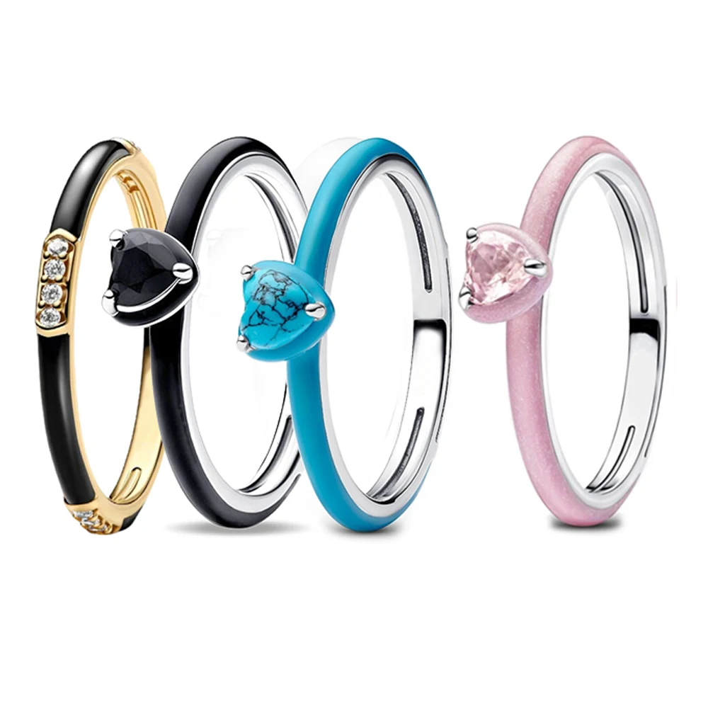 925 Sterling Silver Black&Pink&Turquoise Core Ring Couple&Best Friend Gift Jewelry
925 Sterling Silver Black&Pink&Turquoise Core Ring Couple&Best Friend Gift Jewelry