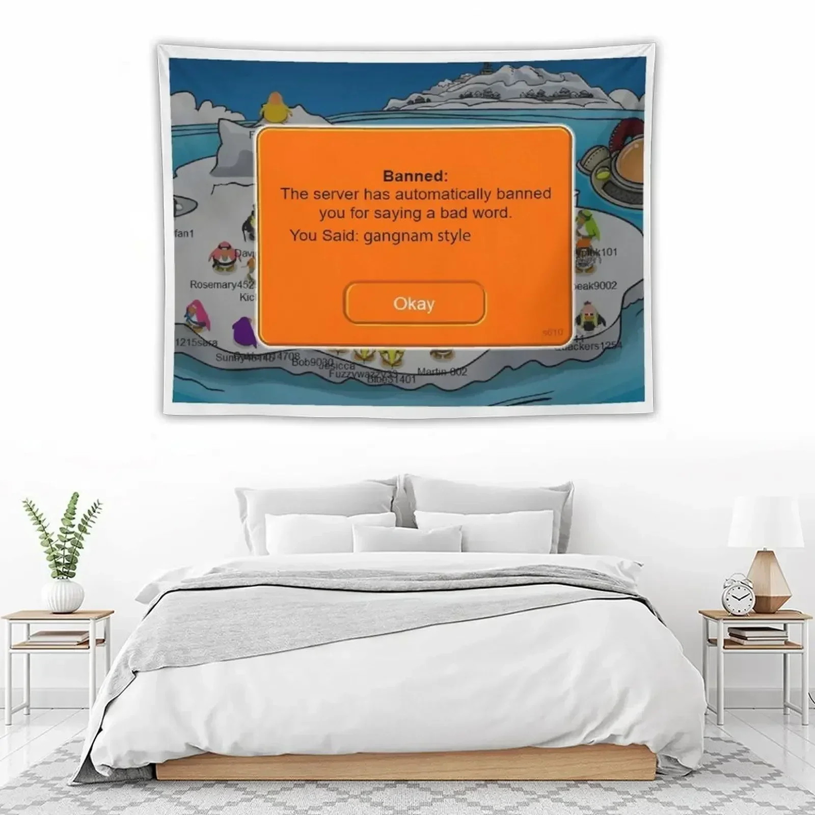 gangnam style club penguin Tapestry Room Decor Aesthetic Room Decor Korean Tapestry
gangnam style club penguin Tapestry Room Decor Aesthetic Room Decor Korean Tapestry