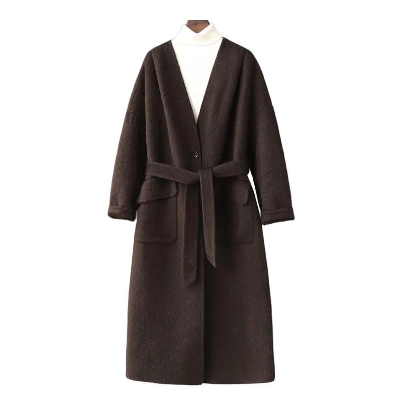 2025 Spring New 30% Suli Wool Double Sided Coat Casual Long Woolen Jacket for Women with Belt
2025 Spring New 30% Suli Wool Double Sided Coat Casual Long Woolen Jacket for Women with Belt