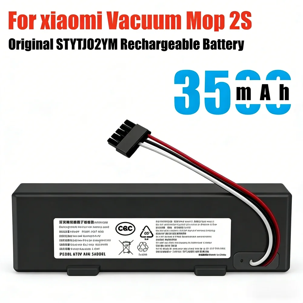 14.8V STYTJ02YM Battery for Xiaomi Mop Pro P 2S S12 Yunmi MVVC01 Haier JX37 Wyze WVCR200S Conga 3290 3390 Robot Vacuum Cleaner
14.8V STYTJ02YM Battery for Xiaomi Mop Pro P 2S S12 Yunmi MVVC01 Haier JX37 Wyze WVCR200S Conga 3290 3390 Robot Vacuum Cleaner