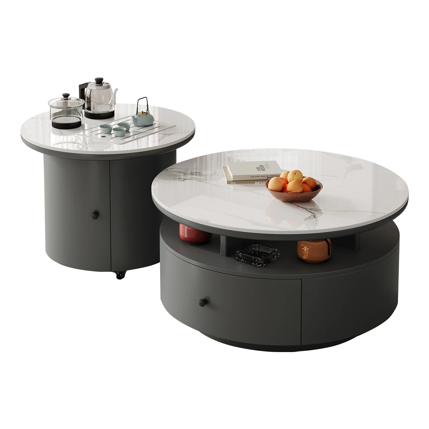 rock slab size round coffee table combination, small apartment living room Kung Fu tea table, boiling water mobile tea table
rock slab size round coffee table combination, small apartment living room Kung Fu tea table, boiling water mobile tea table