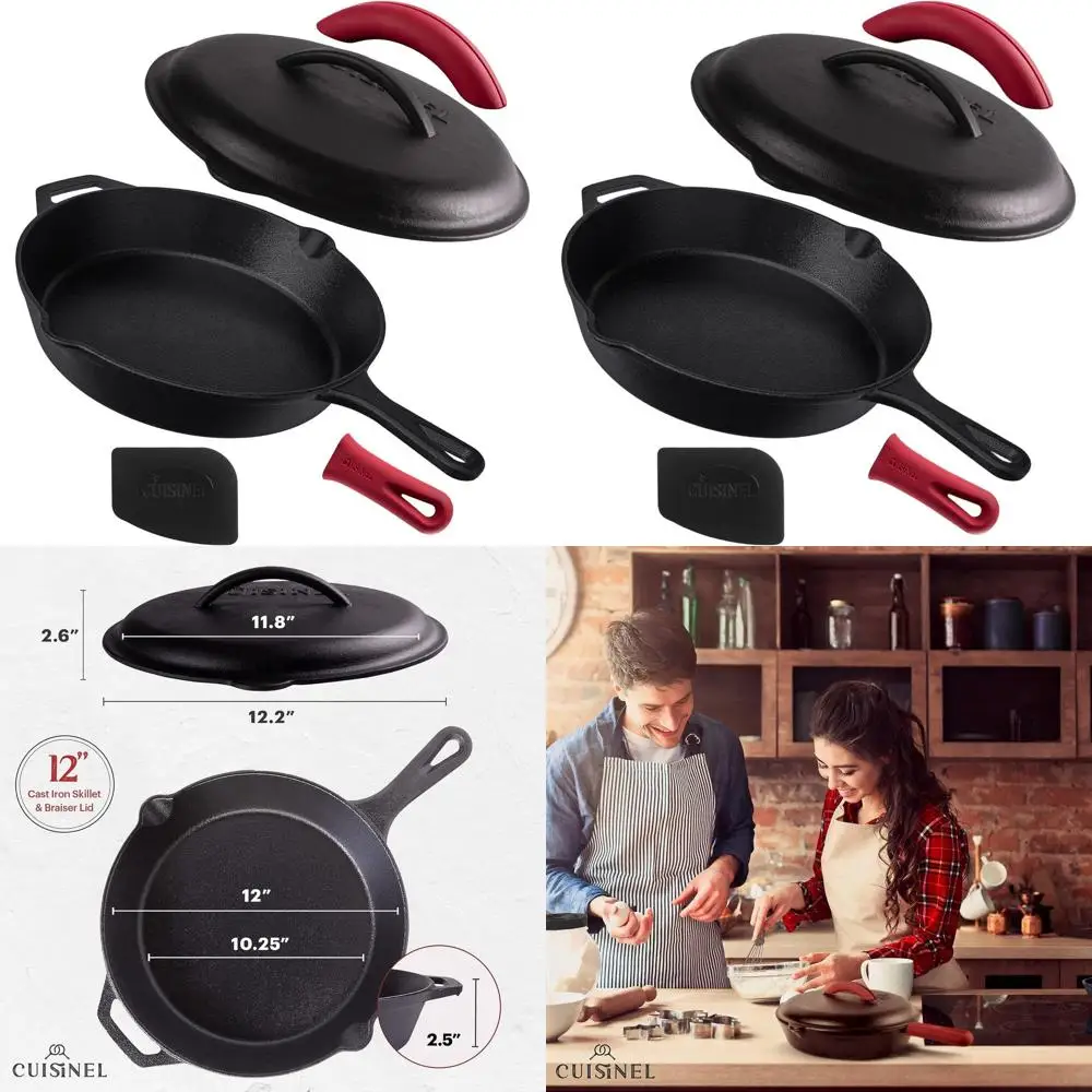 12-дюймовая предсезонная чугунная сковорода с крышкой, силиконовой ручкой, держателем крышки и скребком — многофункциональная посуда для использования в помещении и на открытом воздухе
12-дюймовая предсезонная чугунная сковорода с крышкой, силиконовой ручкой, держателем крышки и скребком — многофункциональная посуда для использования в помещении и на открытом воздухе