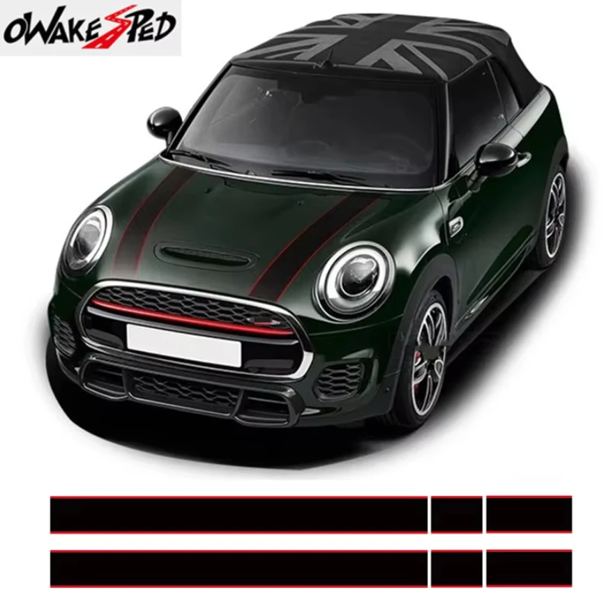 Car Hood Sticker Bonnet Stripes Engine Cover Band Rear Vinyl Decal For MINI Cooper F56 R56 F55 F57 R57 JCW Accessories
Car Hood Sticker Bonnet Stripes Engine Cover Band Rear Vinyl Decal For MINI Cooper F56 R56 F55 F57 R57 JCW Accessories