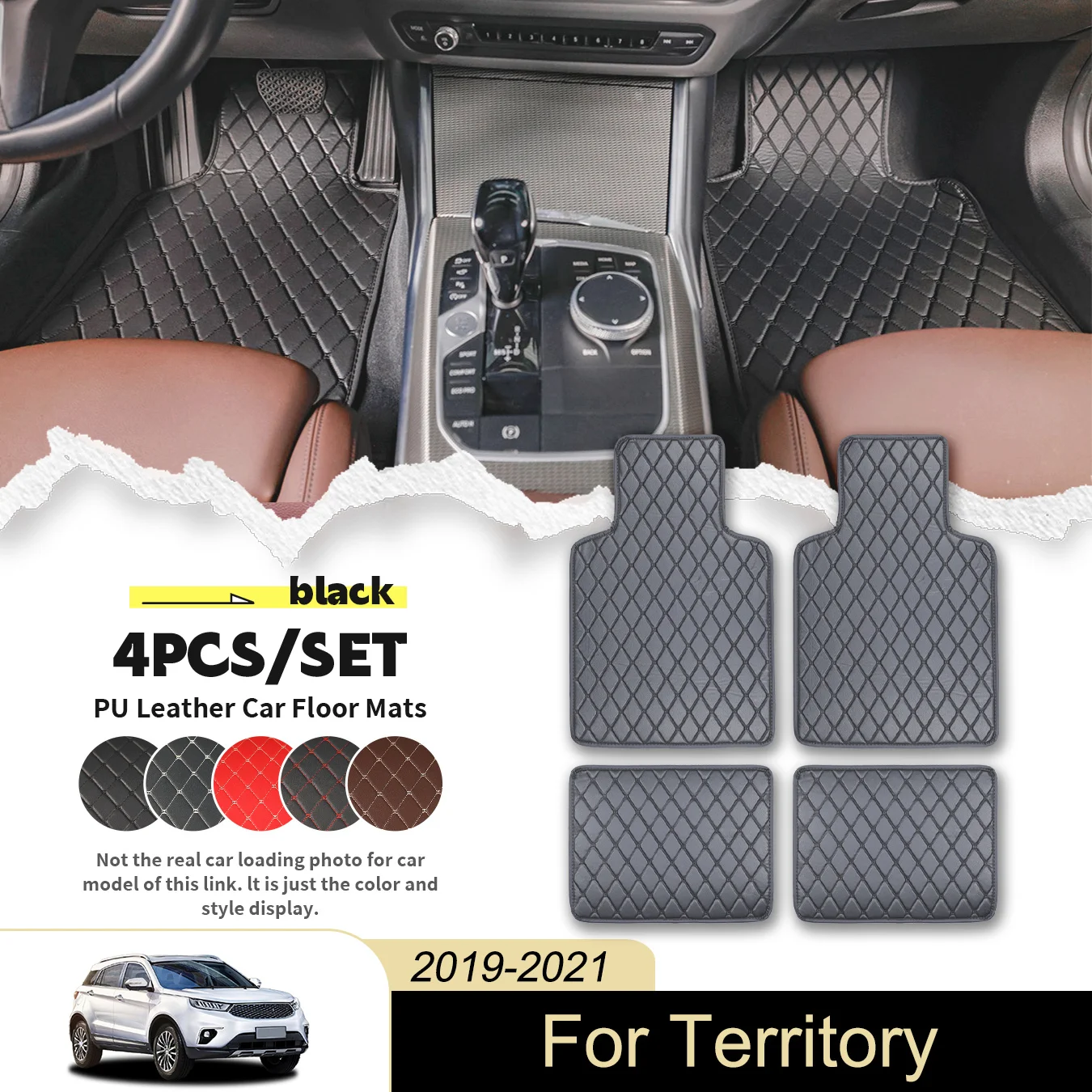 4pcs Universal Car Floor Mats For Ford For Territory 2019-2021 PU Leather Waterproof and Stain Resistant, Easy to Clean
4pcs Universal Car Floor Mats For Ford For Territory 2019-2021 PU Leather Waterproof and Stain Resistant, Easy to Clean