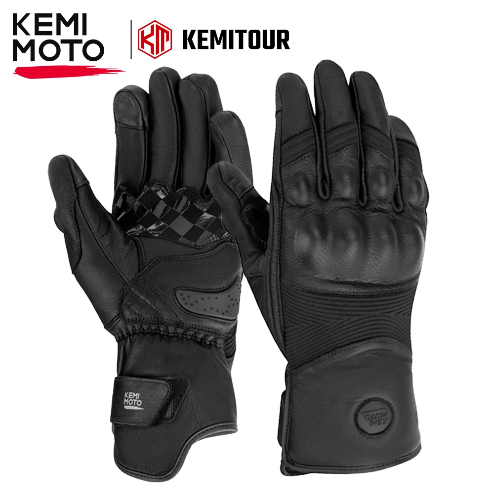 KEMIMOTO Winter Leather Motorcycle Gloves Men's Women's Retro Moto Gloves Waterproof Touch Screen For Cycling Scooter Touring
KEMIMOTO Winter Leather Motorcycle Gloves Men's Women's Retro Moto Gloves Waterproof Touch Screen For Cycling Scooter Touring