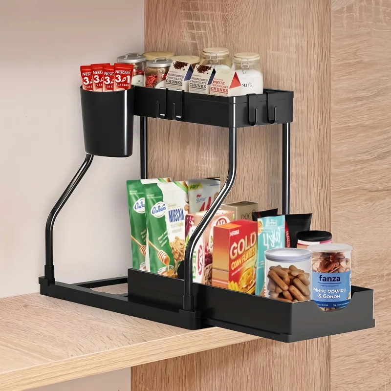 Pull Out Seasoning Storage Rack Multi Layer Organizer for Kitchen Bathroom Under Sink Pantry Cabinet Shelf
Pull Out Seasoning Storage Rack Multi Layer Organizer for Kitchen Bathroom Under Sink Pantry Cabinet Shelf