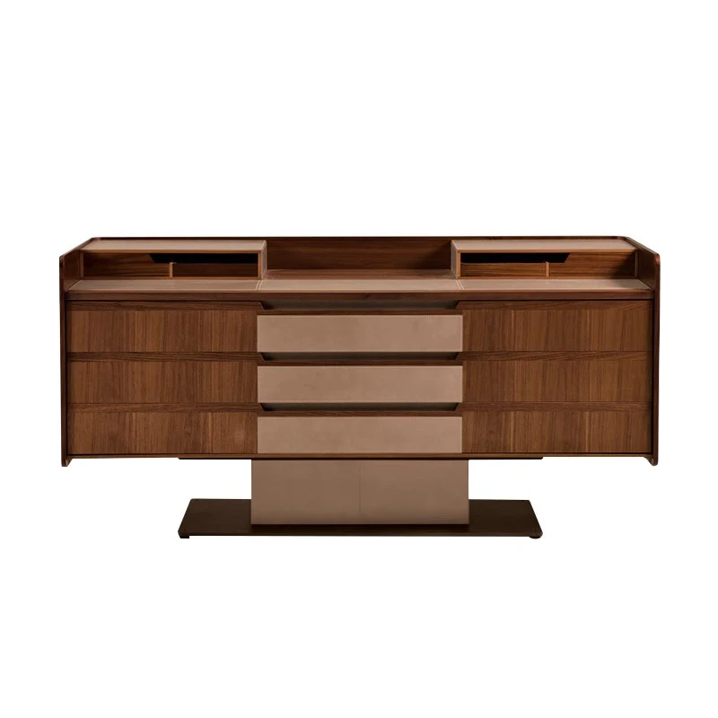 Italian minimalist walnut chest villa mansion bedroom wall locker
Italian minimalist walnut chest villa mansion bedroom wall locker