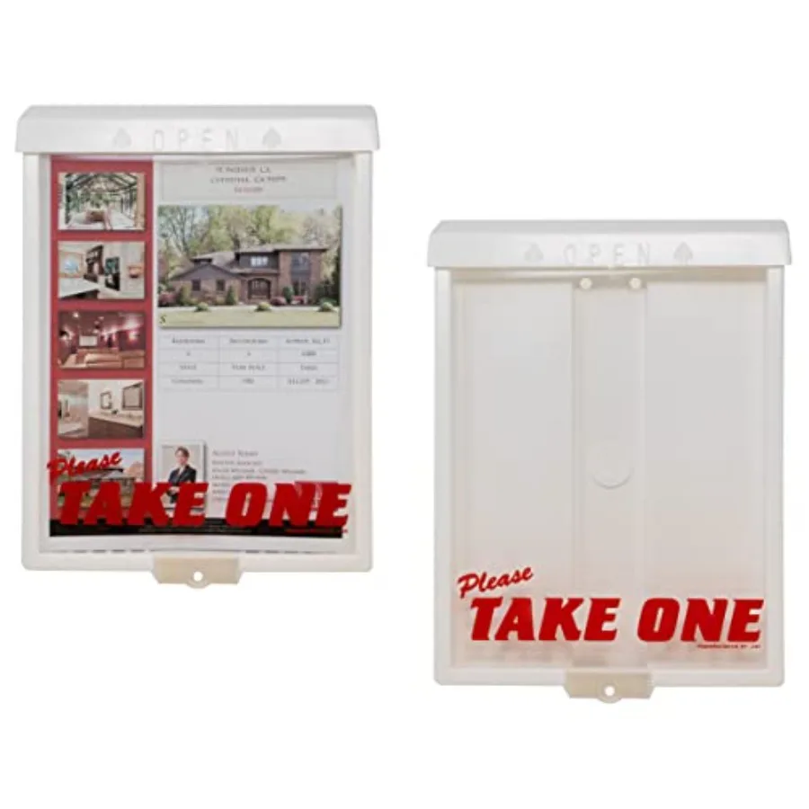 Outdoor Real Estate Brochure Box with Snap Shut Lid Take One Document Holder Can Hold 100 8.5 x 11 Documents Flyers Literature
Outdoor Real Estate Brochure Box with Snap Shut Lid Take One Document Holder Can Hold 100 8.5 x 11 Documents Flyers Literature