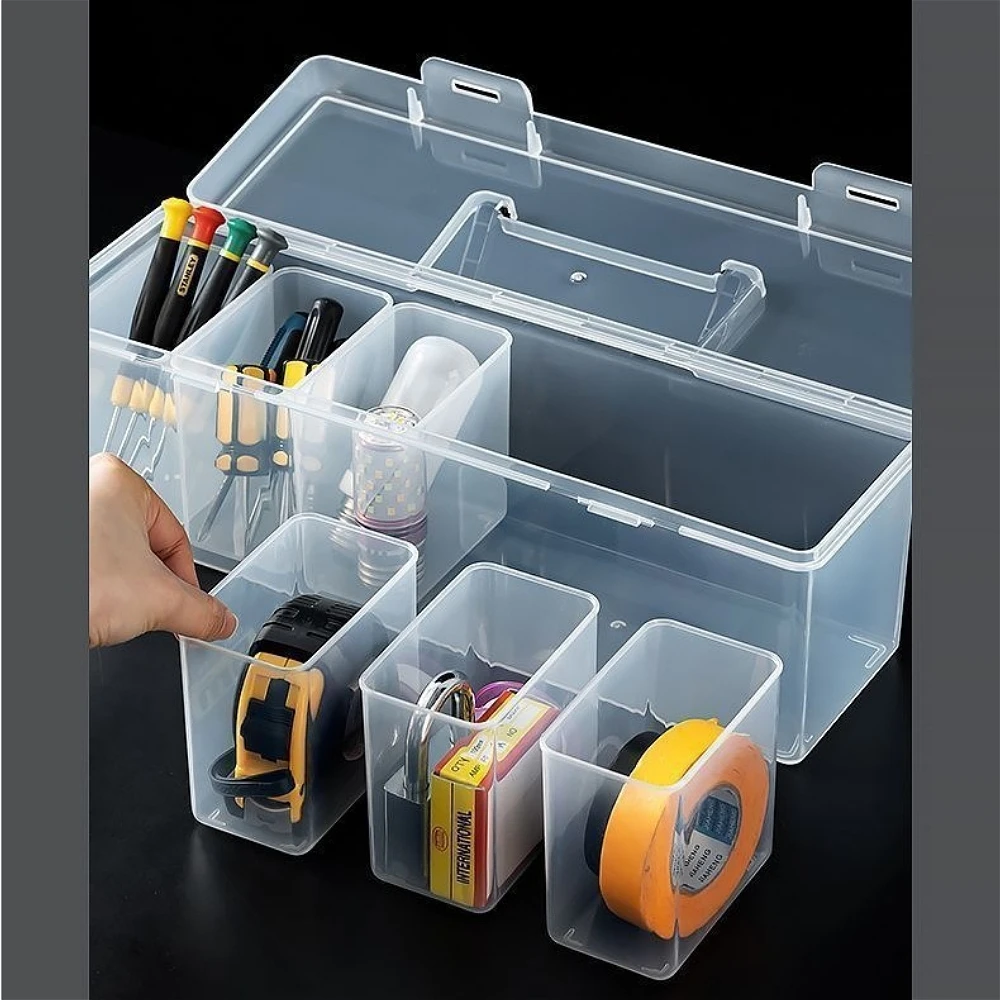 Hardware Parts Storage Box Multi Compartment Portable Tool Cases Lightweight Structure for Holding Screws Wrenches Small Bits
Hardware Parts Storage Box Multi Compartment Portable Tool Cases Lightweight Structure for Holding Screws Wrenches Small Bits