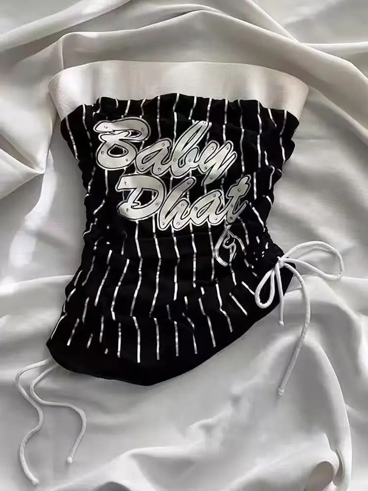 Japanese Y2k Crop Top Sweet Tank Tops Vintage Harajuku Print Drawstring T-shirt Aesthetic Off-shoulder T-shirt Summer Streetwear
Japanese Y2k Crop Top Sweet Tank Tops Vintage Harajuku Print Drawstring T-shirt Aesthetic Off-shoulder T-shirt Summer Streetwear