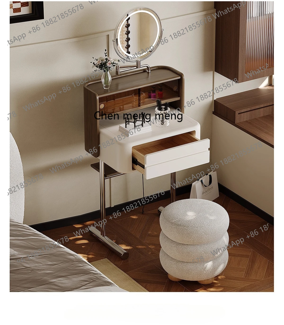 Туалетный столик со встроенным зеркалом для макияжа, массив дерева, небольшая квартира, главная спальня, небольшой стол для макияжа с полкой для хранения
Туалетный столик со встроенным зеркалом для макияжа, массив дерева, небольшая квартира, главная спальня, небольшой стол для макияжа с полкой для хранения