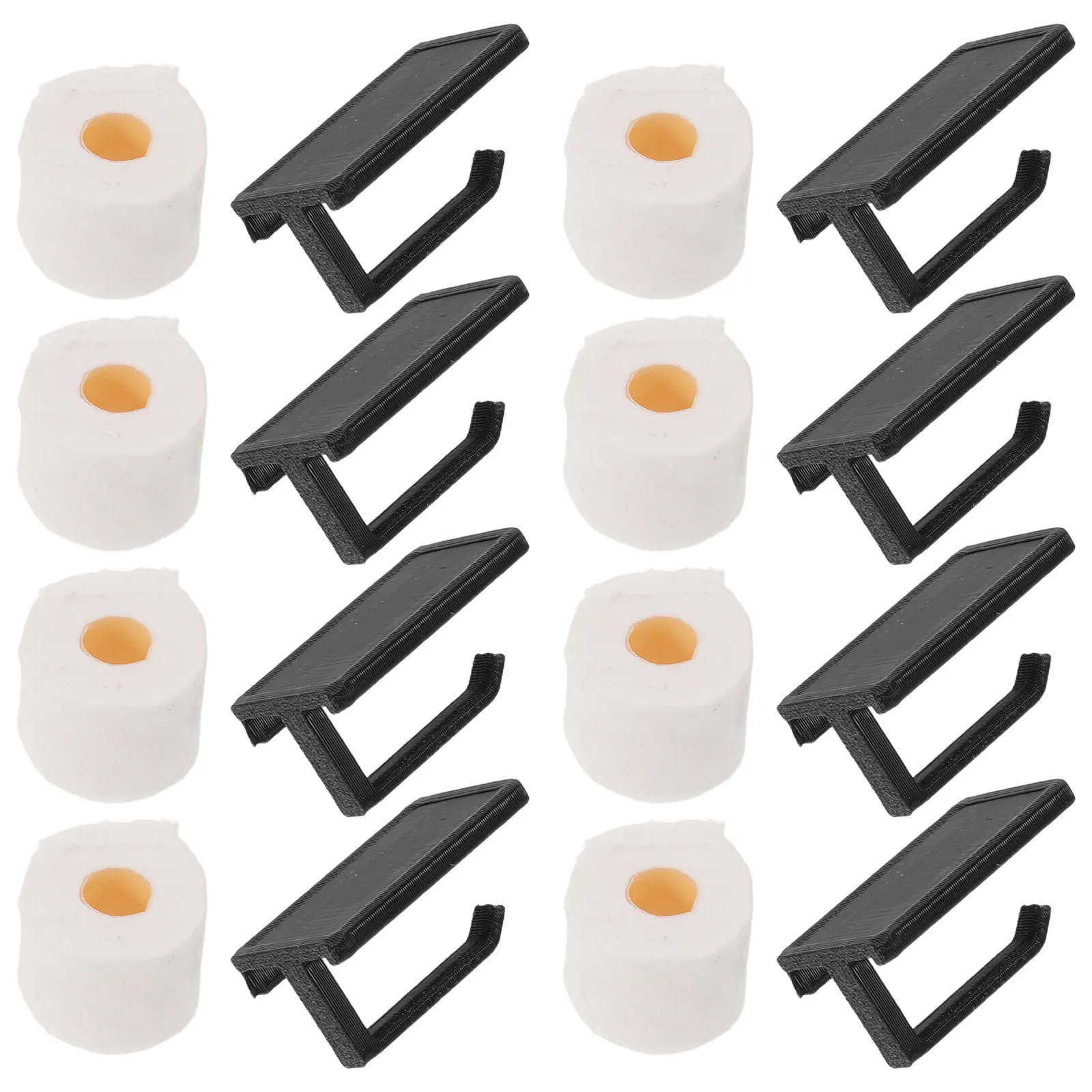 8Sets Mini Toilet Paper Holder Detailed 1:12 Scale Miniature Bathroom Accessory Miniature Toilet Paper Dispenser for Dollhouse
8Sets Mini Toilet Paper Holder Detailed 1:12 Scale Miniature Bathroom Accessory Miniature Toilet Paper Dispenser for Dollhouse