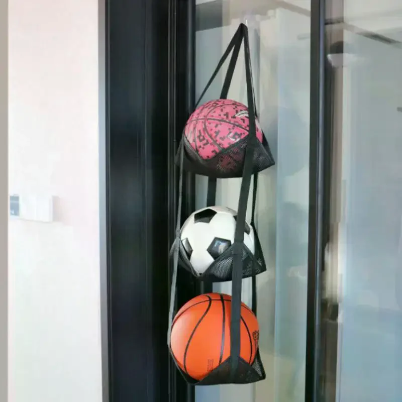 Basketball Storage Wall Mounted Bag with 3 Mesh Pockets Hanging Ball Organizer for Home Gym Sports Court
Basketball Storage Wall Mounted Bag with 3 Mesh Pockets Hanging Ball Organizer for Home Gym Sports Court