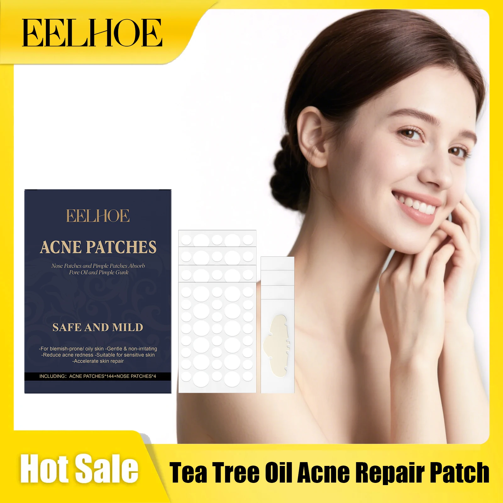 Eelhoe Tea Tree Oil Acne Repair Patch Non Irritating Improve Damaged Red Remove S-Pot Man Women Waterproof Acne Treatment Patch
Eelhoe Tea Tree Oil Acne Repair Patch Non Irritating Improve Damaged Red Remove S-Pot Man Women Waterproof Acne Treatment Patch