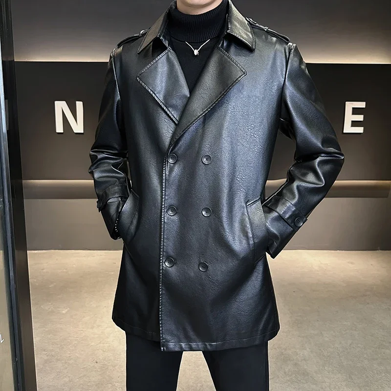 Мужская осенне-зимняя кожаная куртка, пальто, длинная верхняя одежда, модная теплая повседневная винтажная одежда, облегающий пиджак, крутые красивые куртки
Мужская осенне-зимняя кожаная куртка, пальто, длинная верхняя одежда, модная теплая повседневная винтажная одежда, облегающий пиджак, крутые красивые куртки