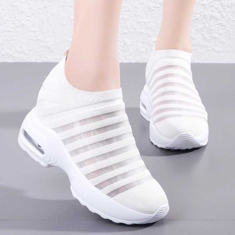 New fashionable large-sized mesh breathable one-foot hollow casual shoes, thick-soled sports white sneakers for women
New fashionable large-sized mesh breathable one-foot hollow casual shoes, thick-soled sports white sneakers for women