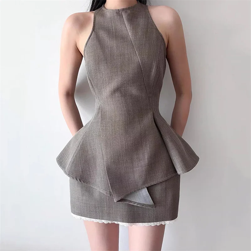Women's vest New asymmetrical round neck sleeveless top for spring 2026 waist cinching slim fit tanks top y2k corset crop top
Women's vest New asymmetrical round neck sleeveless top for spring 2026 waist cinching slim fit tanks top y2k corset crop top