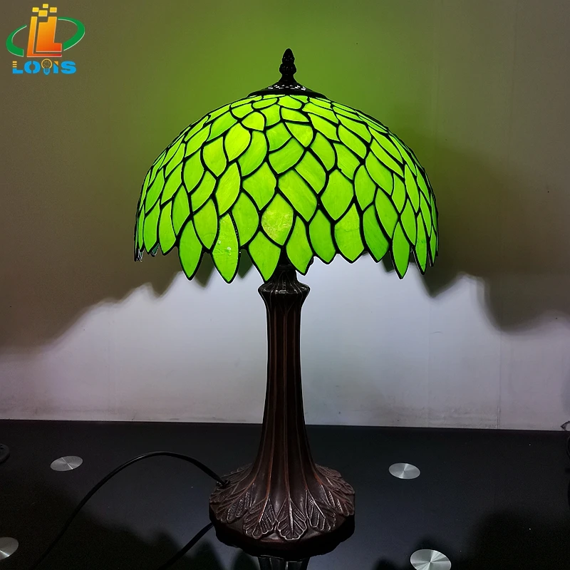 12 Inch Green Leaf Table Lamp Tiffany Style Living Room Desk Bar Decoration Gifts Fashion Glass Metal Base E27 LED 110V 220V 230
12 Inch Green Leaf Table Lamp Tiffany Style Living Room Desk Bar Decoration Gifts Fashion Glass Metal Base E27 LED 110V 220V 230