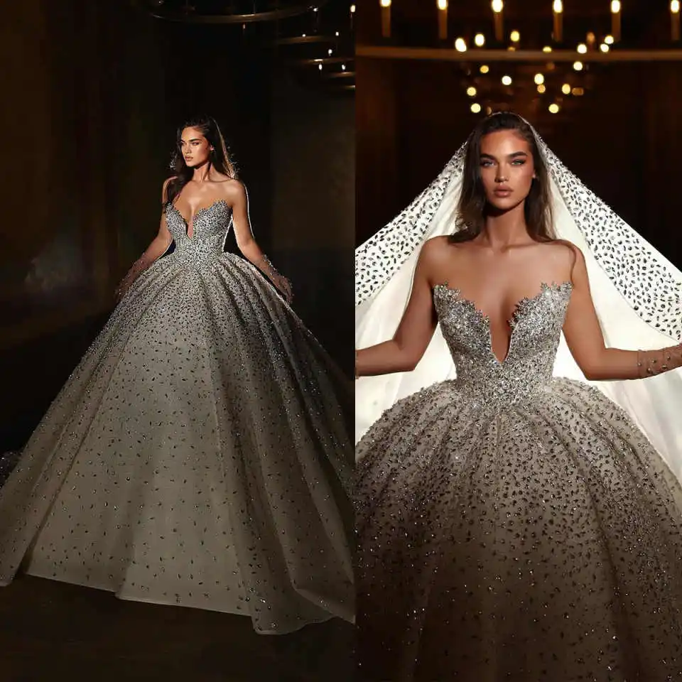 Роскошное бальное платье Свадебные платья с блестками и стразами Кружевные свадебные платья большого размера Vestidos De Novia Цвет индивидуального размера
Роскошное бальное платье Свадебные платья с блестками и стразами Кружевные свадебные платья большого размера Vestidos De Novia Цвет индивидуального размера