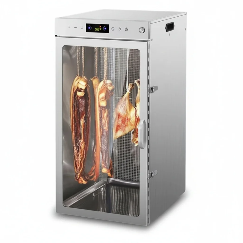 Commercial Sausage Dehydrator, 304 Stainless Steel Meat Drying Machine, 360 Rotating Beef Jerky Food Dryer for Bacon
Commercial Sausage Dehydrator, 304 Stainless Steel Meat Drying Machine, 360 Rotating Beef Jerky Food Dryer for Bacon
