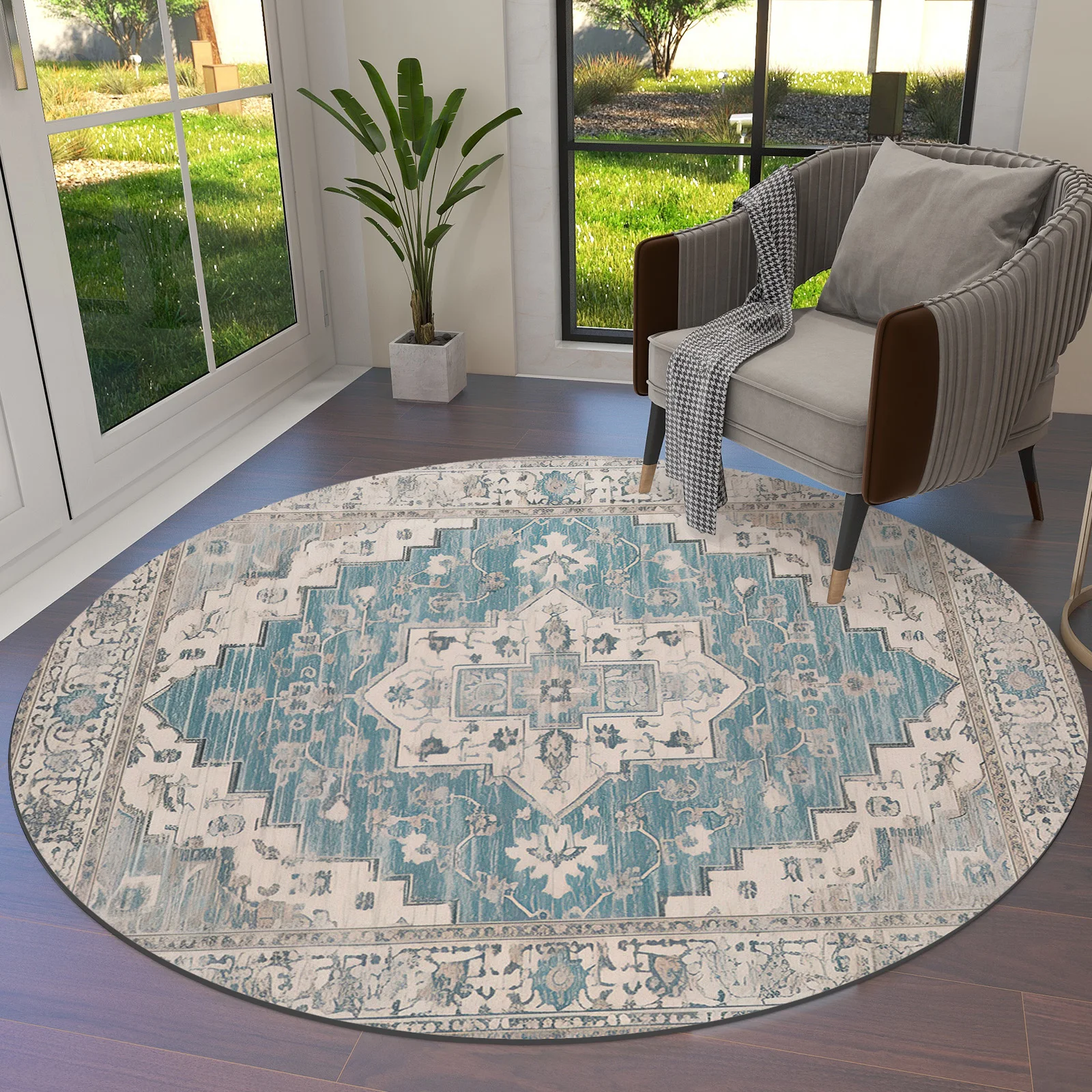 Vintage Wallpaper Murals Middle Ages Round Area Rug Carpets for Living Room Large Floor Mat Home Bedroom Kid Room Decoration
Vintage Wallpaper Murals Middle Ages Round Area Rug Carpets for Living Room Large Floor Mat Home Bedroom Kid Room Decoration
